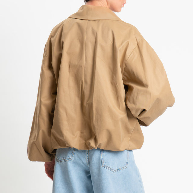Haveone-Giacca bomber manica palloncino - cammello