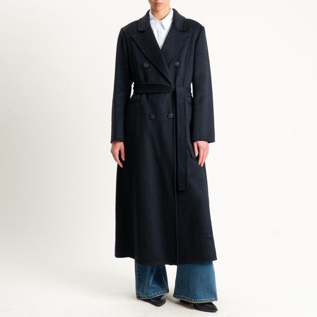 Haveone-Cappotto hand made doppiopetto misto lana - nero