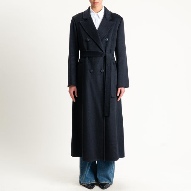 Haveone-Cappotto hand made doppiopetto misto lana - nero