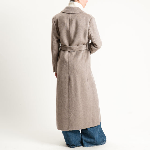 Haveone-Cappotto hand made doppiopetto misto lana - tortora