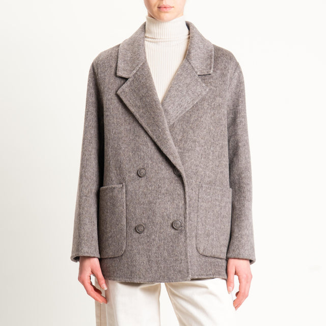 Haveone-Giacca cappotto doppiopetto hand made - moro