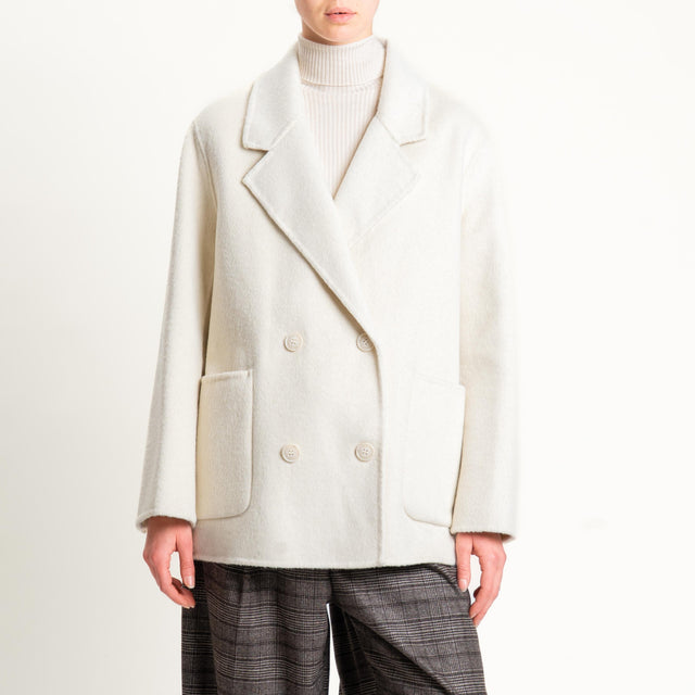 Haveone-Giacca cappotto doppiopetto hand made - panna