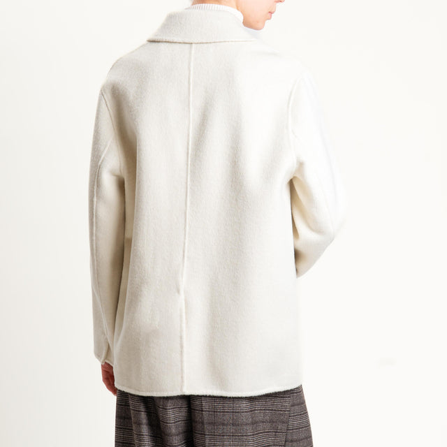 Haveone-Giacca cappotto doppiopetto hand made - panna