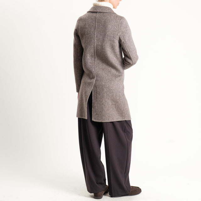 Haveone-Cappotto hand made misto lana - moro