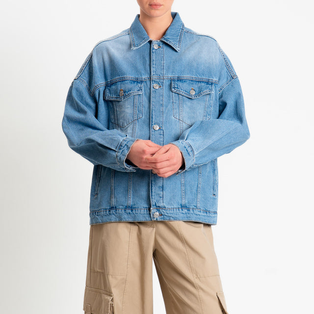 Haveone-Giacca over in denim - denim chiaro