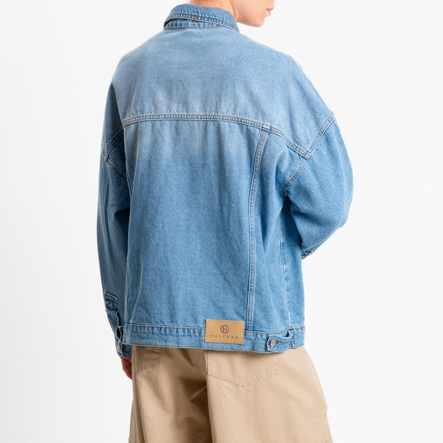 Haveone-Giacca over in denim - denim chiaro
