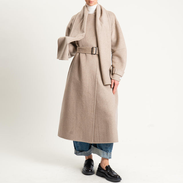 Haveone-Cappotto hand made misto lana - tortora