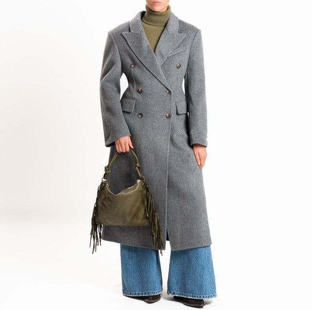 Haveone-Cappotto HAND MADE MISTO LANA doppiopetto - grigio melange