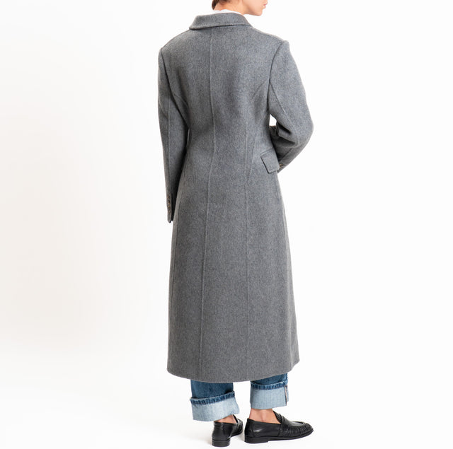 Haveone-Cappotto HAND MADE MISTO LANA doppiopetto - grigio melange
