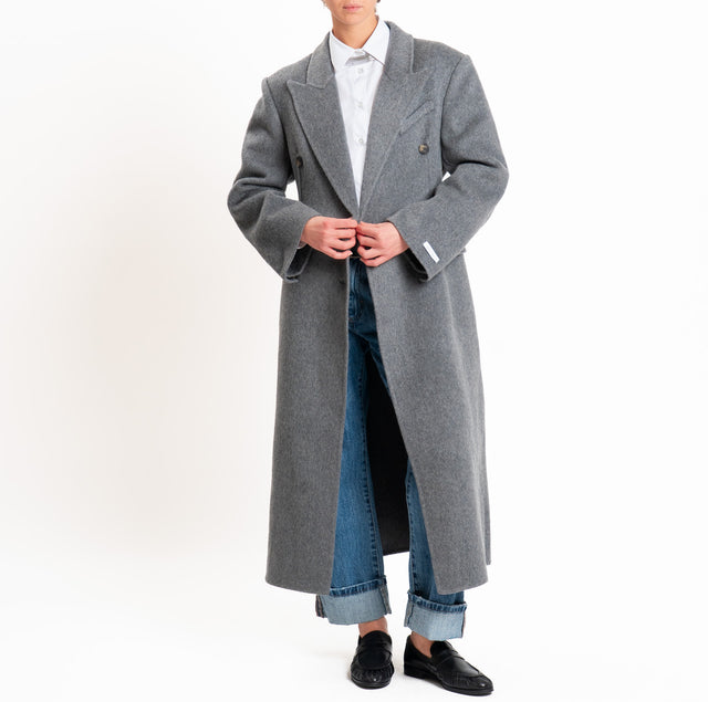 Haveone-Cappotto HAND MADE MISTO LANA doppiopetto - grigio melange