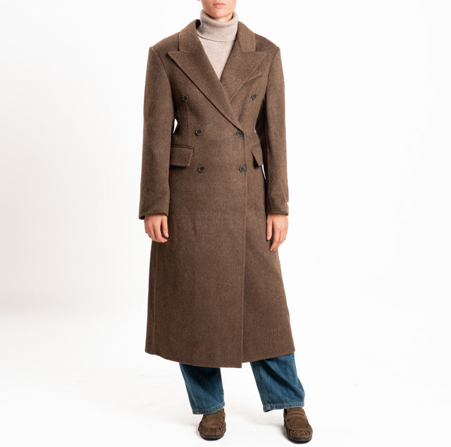 Haveone-Cappotto HAND MADE MISTO LANA doppiopetto - moro