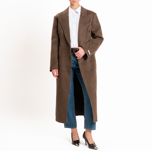 Haveone-Cappotto HAND MADE MISTO LANA doppiopetto - moro