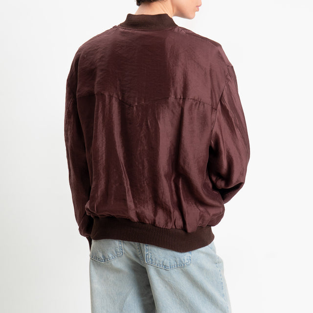 Haveone-Bomber tessuto lyocell - moro