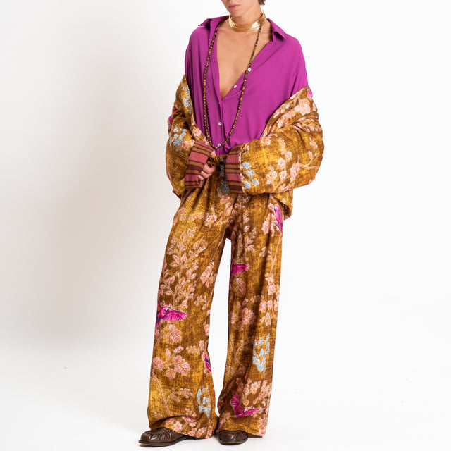 Haveone-Bomber fantasia pappagalli - olio/cipria/fucsia