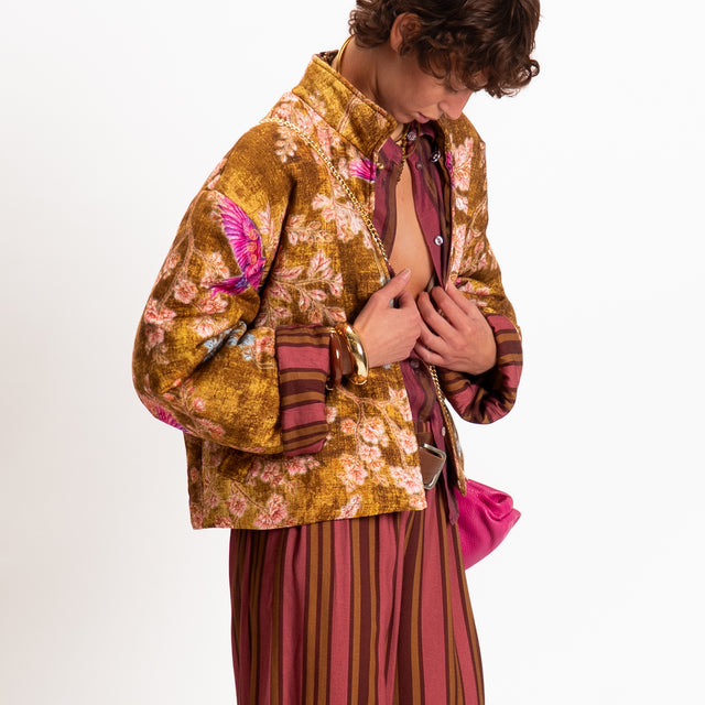 Haveone-Bomber fantasia pappagalli - olio/cipria/fucsia