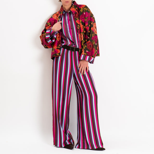 Haveone-Bomber fantasia colibrì - militare/fucsia