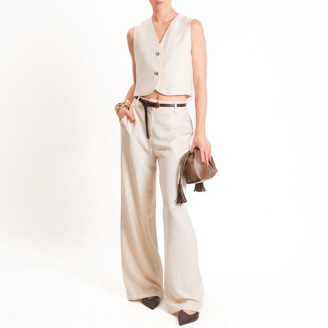 Haveone-Completo gilet + pantalone - burro