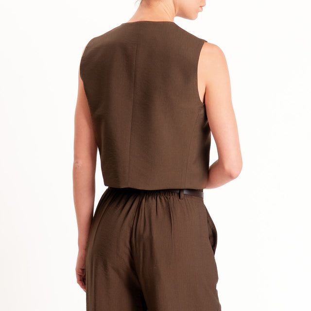 Haveone-Completo gilet + pantalone - moro