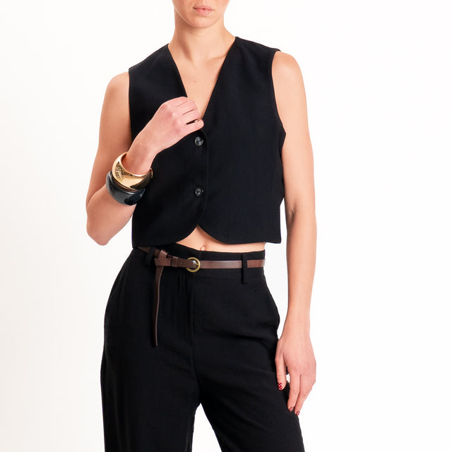 Haveone-Completo gilet + pantalone - nero