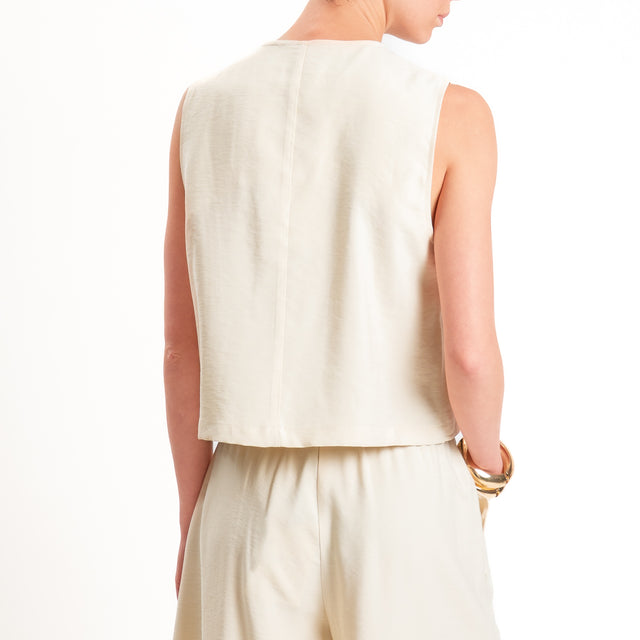 Haveone-Completo gilet + bermuda - burro