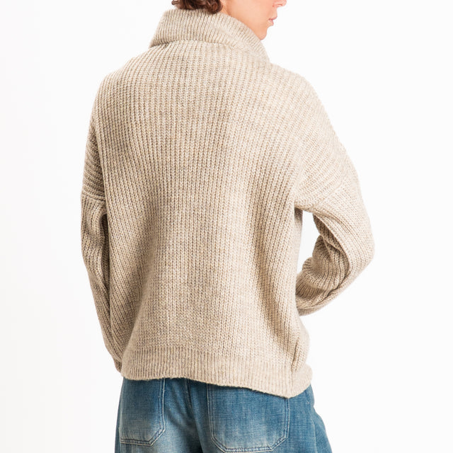 Haveone-Maglia jumper misto lana - beige