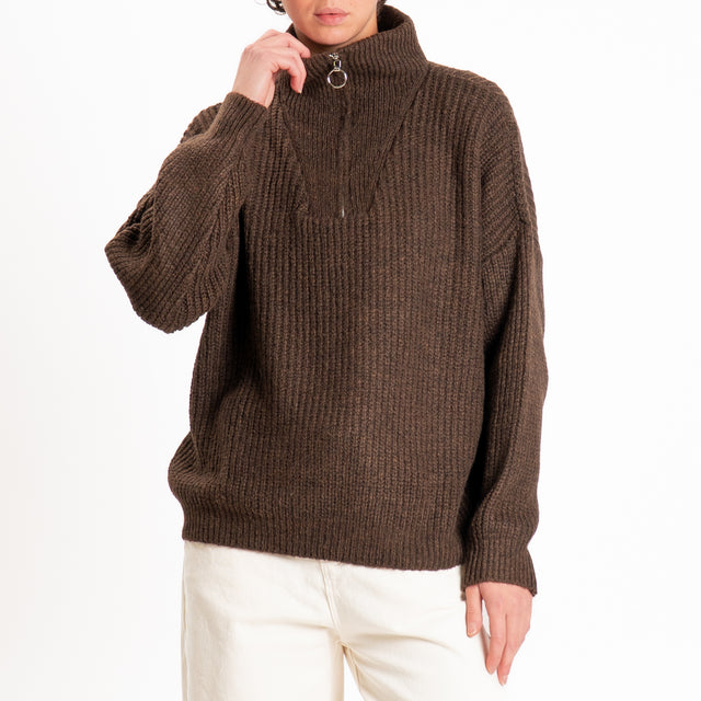 Haveone-Maglia jumper misto lana - moro