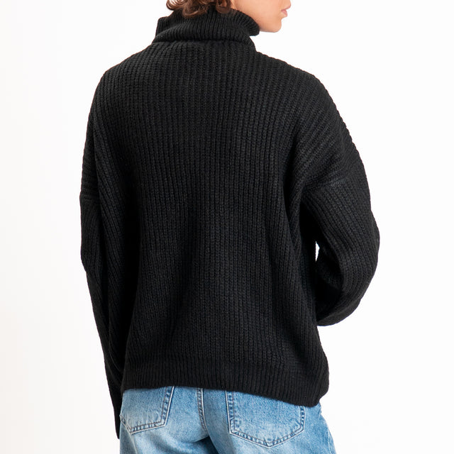 Haveone-Maglia jumper misto lana - nero