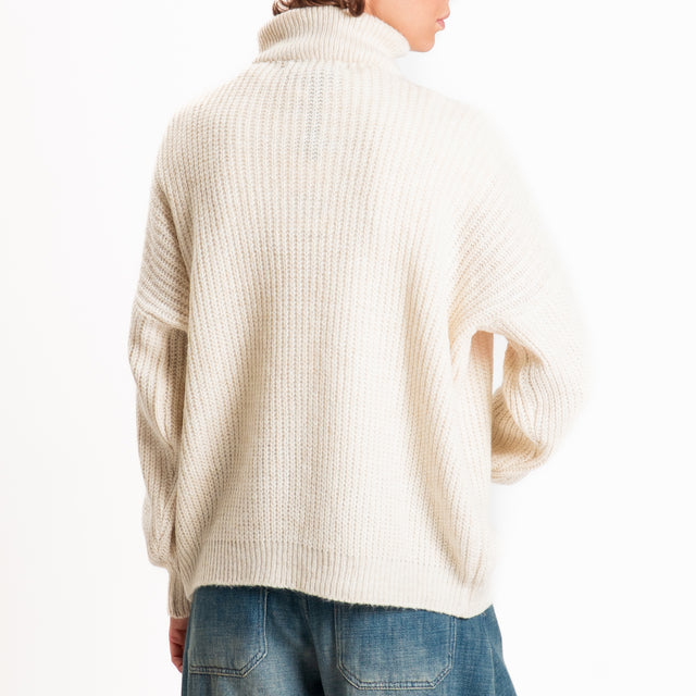 Haveone-Maglia jumper misto lana - panna