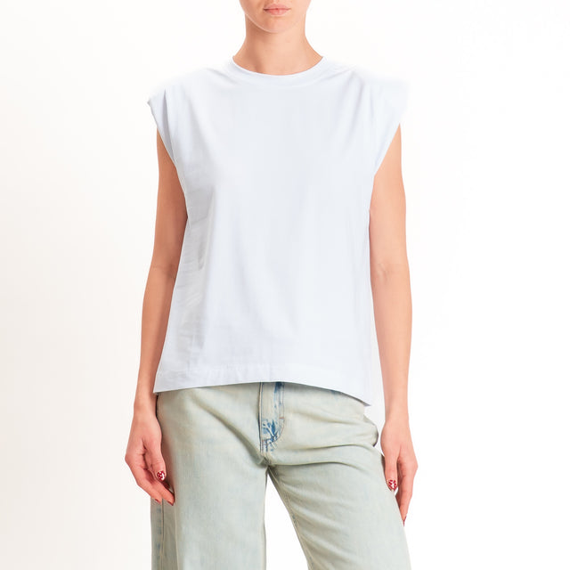 Haveone-T-shirt smanicata con spalline - bianco