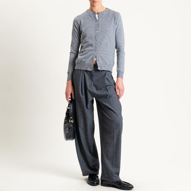 Haveone-Cardigan con bottoni in madreperla - antracite