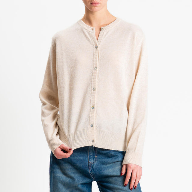 Haveone-Cardigan rebecchina misto lana - beige