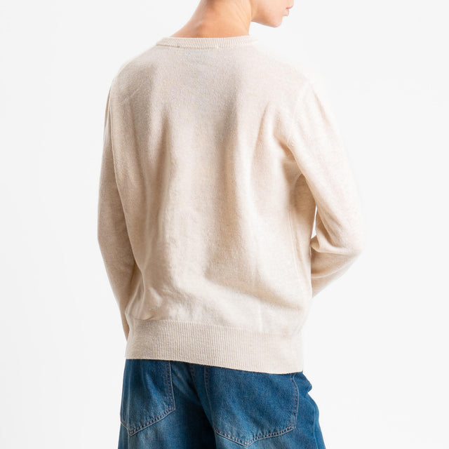 Haveone-Cardigan rebecchina misto lana - beige