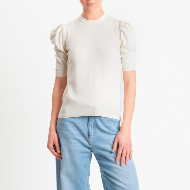 Haveone-Maglia manica sbuffo - burro