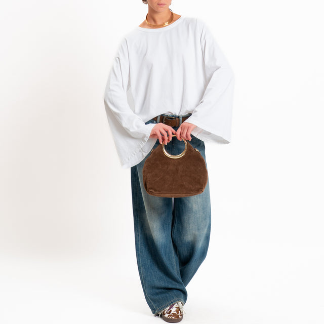 Haveone-T-shirt girocollo manica ampia - bianco