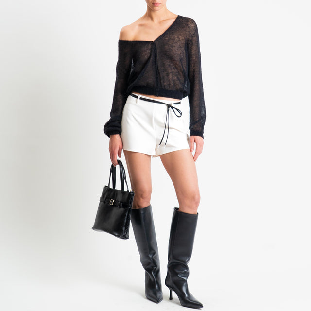 Haveone-Shorts con cintura - burro