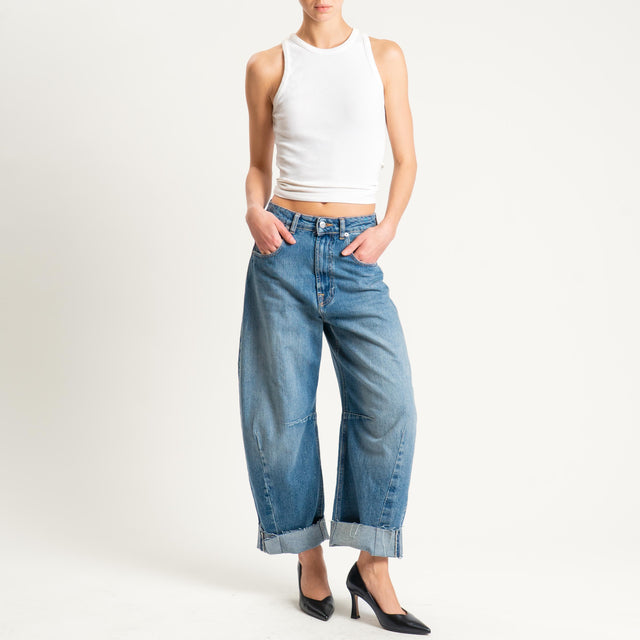 Haveone-Jeans BARBARA barrel taglio vivo - denim