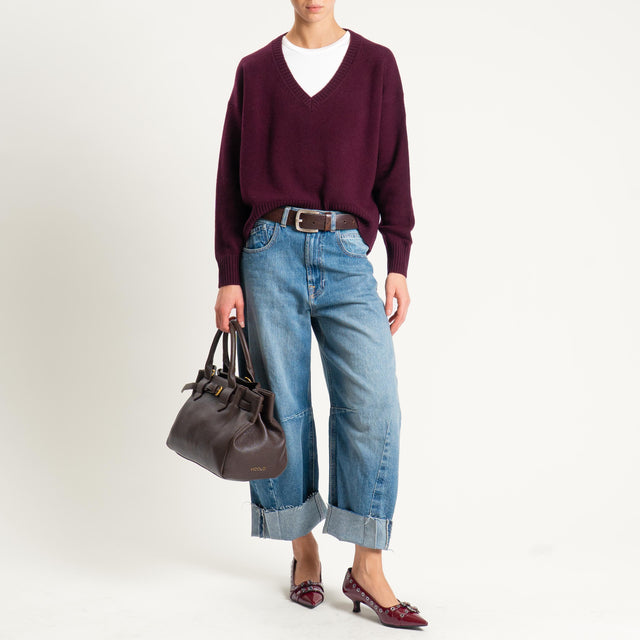Haveone-Jeans BARBARA barrel taglio vivo - denim