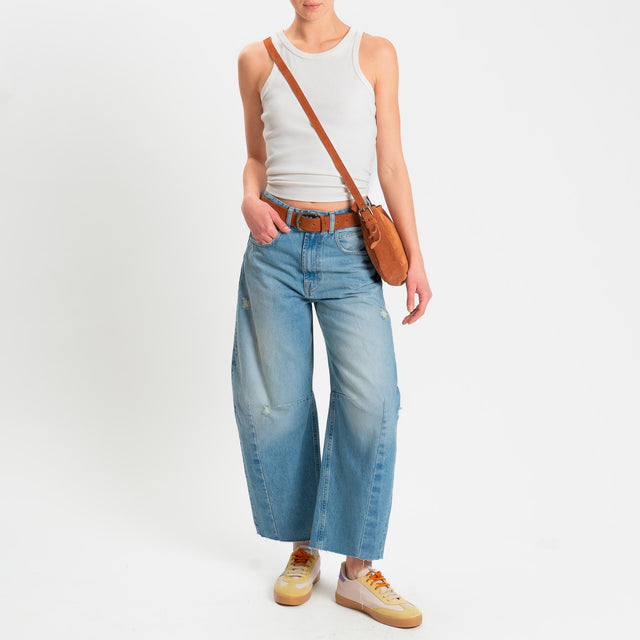 Haveone-Jeans BARBARA barrel con rotture - denim