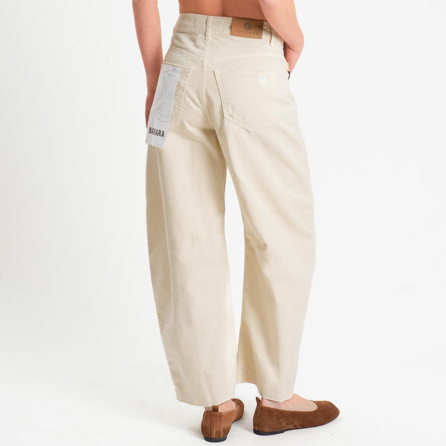 Haveone-Jeans BARBARA drill barrel fit con rotture - burro