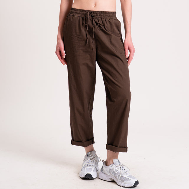 Haveone-Pantalone popeline cotone light - caffe'