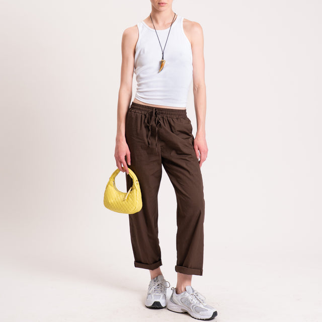 Haveone-Pantalone popeline cotone light - caffe'