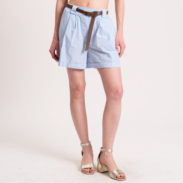 Haveone-Shorts popeline cotone cotone light - cielo