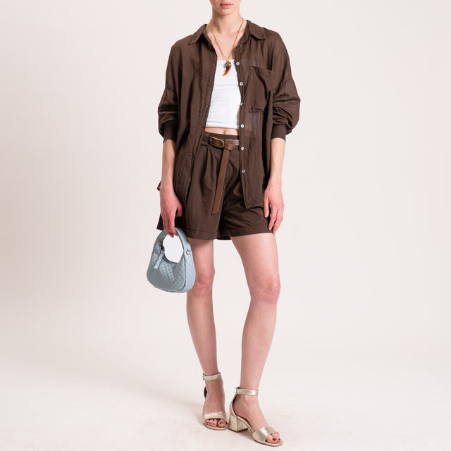 Haveone-Shorts popeline cotone cotone light - caffe'
