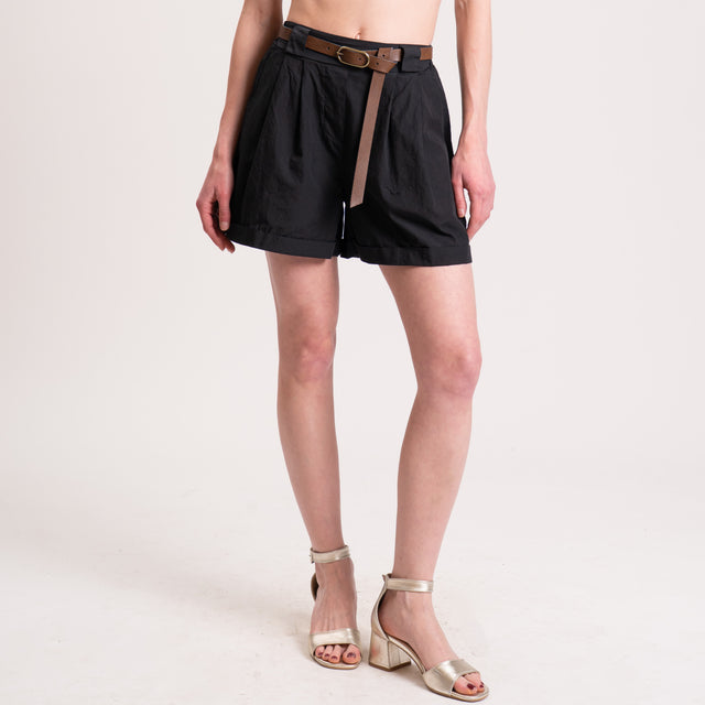 Haveone-Shorts popeline cotone cotone light - nero