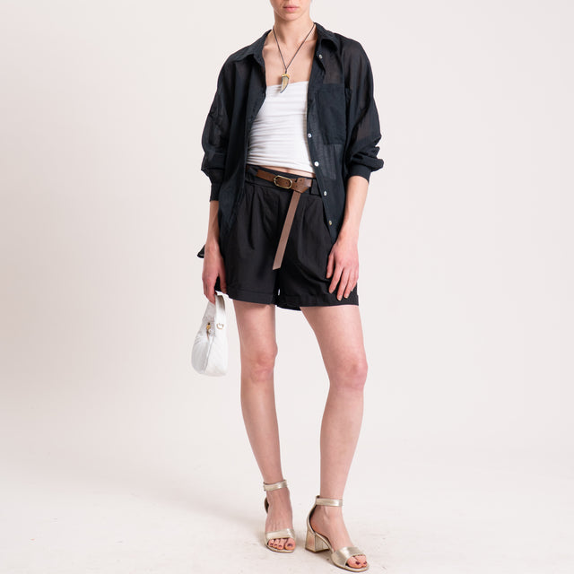 Haveone-Shorts popeline cotone cotone light - nero