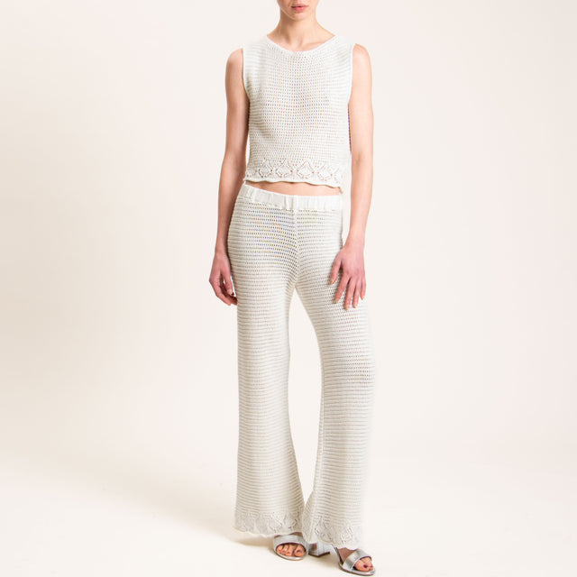 Haveone-Pantalone crochet - Bianco