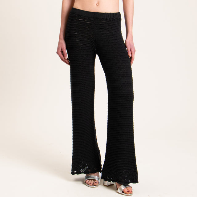 Haveone-Pantalone crochet - Nero