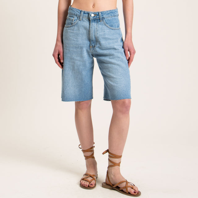 Haveone-Bermuda jeans taglio vivo - denim