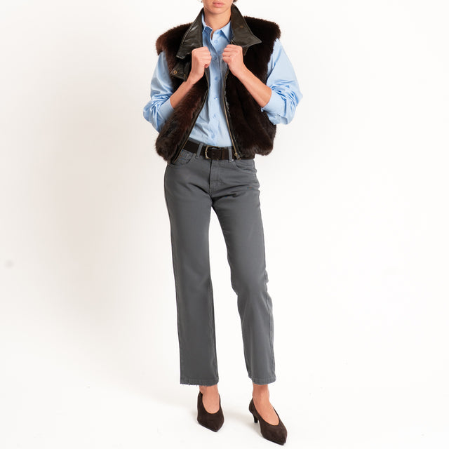 Haveone-Pantalone LILY straight fit - antracite