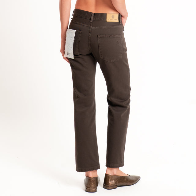 Haveone-Pantalone LILY straight fit - moro